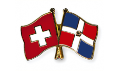 Pin's épinglette de l'amitié Suisse - Dominicaine - 22 mm