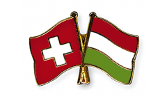 Pin's épinglette de l'amitié Suisse - Hongrie - 22 mm