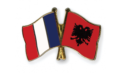 Pin's épinglette de l'amitié France - Albanie - 22 mm