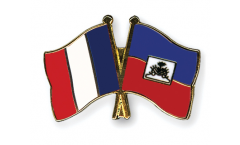Pin's épinglette de l'amitié France - Haiti - 22 mm