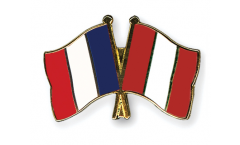 Pin's épinglette de l'amitié France - Pérou - 22 mm