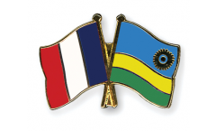 Pin's épinglette de l'amitié France - Rwanda - 22 mm