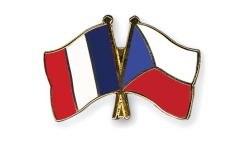 Pin's épinglette de l'amitié France - République Tchèquie - 22 mm