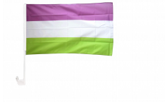 Drapeau de voiture Non-binaire Genderqueer Pride - 30 x 40 cm