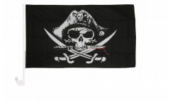 Drapeau de voiture Pirate avec sabre sanglant - 30 x 40 cm
