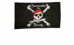 Drapeau Pirate Surrender the Booty avec ourlet