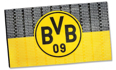 Drapeau Borussia Dortmund Écriture - 150 x 250 cm