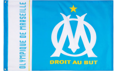 Drapeau Olympique Marseille Logo - 90 x 150 cm