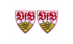 Écusson brodé VfB Stuttgart Wappen 2er Set - 5 x 5 cm