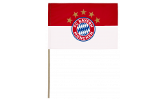 Drapeau FC Bayern München Logo 5 Sterne sur hampe - 60 x 90 cm