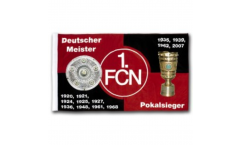 Drapeau 1. FC Nürnberg Meister rot-schwarz - 100 x 150 cm