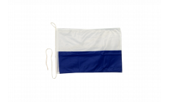 Drapeau pour bateau Bande blanche bleue - 30 x 40 cm