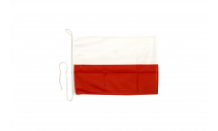 Drapeau pour bateau Pologne - 30 x 40 cm