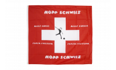Drapeau Suisse Hopp Schwiiz - 120 x 120 cm