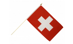Kit: 10 Drapeaux Suisse sur hampe - 30 x 45 cm