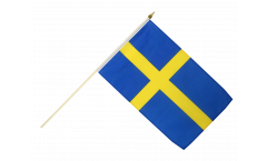 Kit: 10 Drapeaux Suède sur hampe - 30 x 45 cm