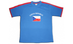 Tee Shirt / T-Shirt Tchèquie, bleu-rouge, Taille M, Runner-T