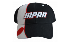 Casquette Japon, noire-blanche, flag
