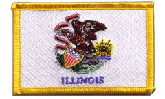 Écusson brodé USA US Illinois - 8 x 6 cm