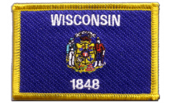 Écusson brodé USA US Wisconsin - 8 x 6 cm