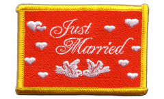 Écusson brodé Just Married - 8 x 6 cm