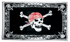 Drapeau Pirate Princesse AZ FLAG 45x30cm - Maille Bloquée Pour Bateau Et Extérieur