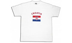 Tee Shirt / T-Shirt Croatie, blanc, Taille L, Round-T