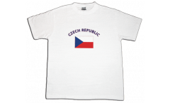 Tee Shirt / T-Shirt Tchèquie, blanc, Taille XL, Round-T