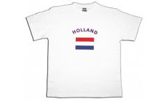 Tee Shirt / T-Shirt Pays-Bas, blanc, Taille XL, Round-T