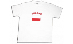 Tee Shirt / T-Shirt Pologne, blanc, Taille XL, Round-T