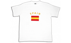 Tee Shirt / T-Shirt Espagne, blanc, Taille L, Round-T