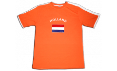 Tee Shirt / T-Shirt Pays-Bas, orange-blanc, Taille L, Runner-T