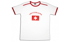 Tee Shirt / T-Shirt Suisse, blanc-rouge, Taille XXL, Soccer-T