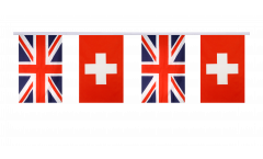 Guirlande d'amitié Royaume-Uni - Suisse - 15 x 22 cm
