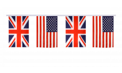 Guirlande d'amitié Royaume-Uni - USA - 15 x 22 cm