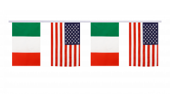 Guirlande d'amitié Italie - USA - 15 x 22 cm