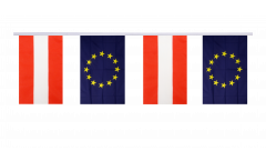 Guirlande d'amitié Autriche - Union européenne UE - 15 x 22 cm