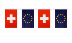 Guirlande d'amitié Suisse - Union européenne UE - 15 x 22 cm