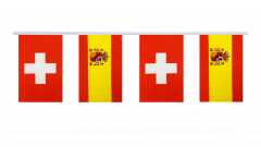 Guirlande d'amitié Suisse - Espagne - 15 x 22 cm