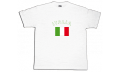Tee Shirt / T-Shirt Italie Italia, blanc, Taille M, Round-T