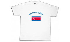 Tee Shirt / T-Shirt Corée du Nord, blanc, Taille XXL, Round-T