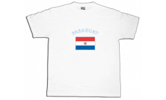 Tee Shirt / T-Shirt Paraguay, blanc, Taille S, Round-T
