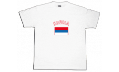 Tee Shirt / T-Shirt Serbie, blanc, Taille S, Round-T