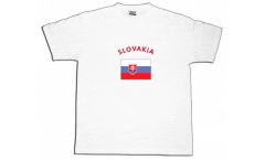 Tee Shirt / T-Shirt Slovaquie, blanc, Taille XL, Round-T