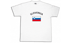 Tee Shirt / T-Shirt Slovénie, blanc, Taille S, Round-T