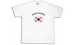 Tee Shirt / T-Shirt Corée du Sud, blanc, Taille XXL, Round-T