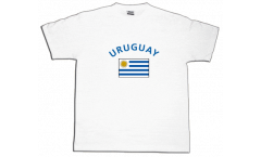Tee Shirt / T-Shirt Uruguay, blanc, Taille L, Round-T