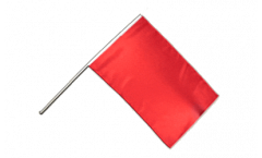 Drapeau Unicolore Rouge sur hampe - 60 x 90 cm