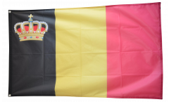 Drapeau Belgique avec couronne