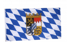 Drapeau Allemagne Bavière avec blason